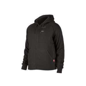 MILWAUKEE M12 HHBL4-0 Heizbare Kapuzenjacke, Schwarz, XXL, Vorderansicht - Arbeitsschutzkleidung
