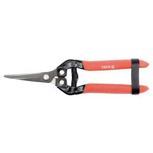 Foarfecă de recoltat YATO 180mm cu lame curbate pentru cules de fructe și flori - Unelte de grădinărit