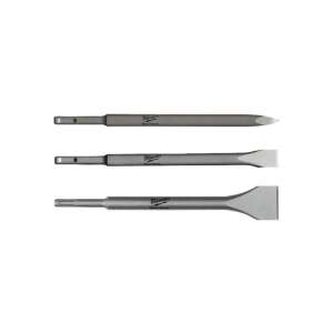 Set de 3 dalte SDS-Plus Milwaukee, include dalta ascuțită, dalta plată și dalta lată - Dalte