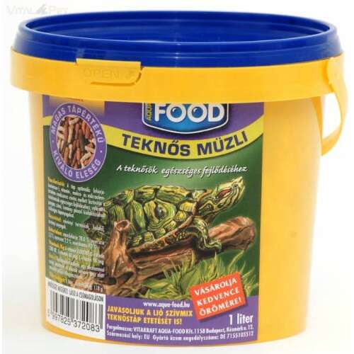 AQUA-FOOD Teknős Müszli - Víziteknős Táp - 1 liter