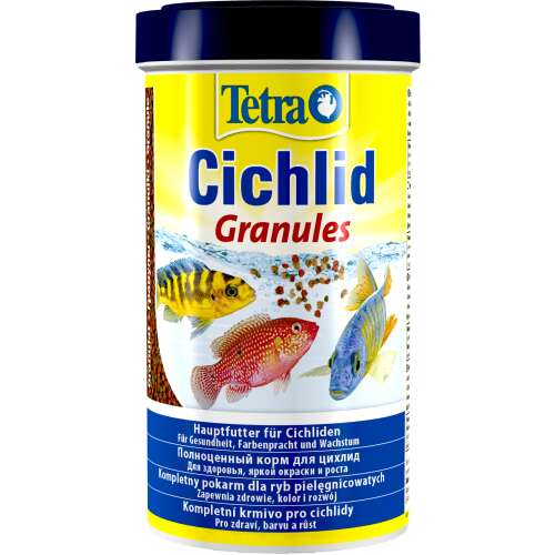 Tetra Cichlid Granules hal táplálék egészséges, élénk színekhez és növekedéshez