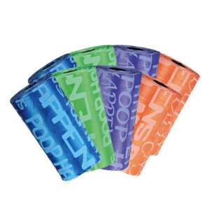 Trixie worki na psie odchody, 8 rolek po 20 worków, kolorowe, kupa się zdarza - Torba ciastek dla psa