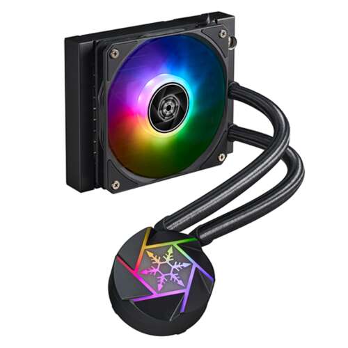 SilverStone VIDA 120 SLIM RGB CPU vízhűtő, fekete, ventilátorral és szivattyúval - Silverstone