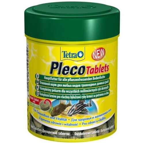Tetra Pleco Tablets hal táplálék fenéklakó növényevő halaknak, 58 tabletta, 18 gramm - Haleledel