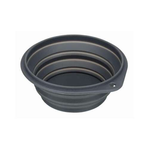TRIXIE 25010 Silikon-Reise-Napf, 0,25l / 11 cm, grau