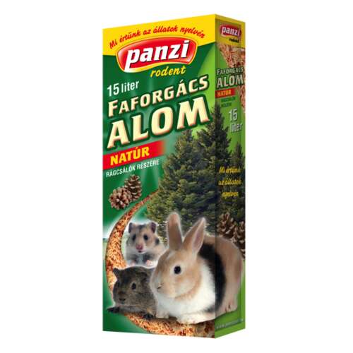 Panzi Rodent 15 literes természetes faforgács alom kisállatoknak