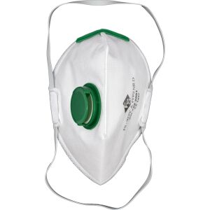 Close-up of YATO FFP2 NR SL valved dust mask for respiratory protection - Work Safety