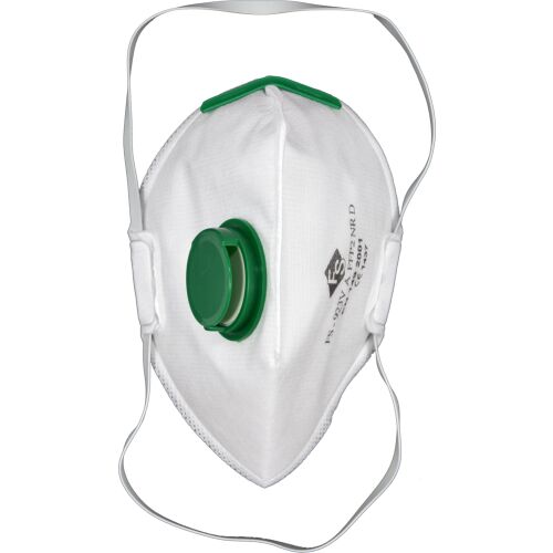 Close-up of YATO FFP2 NR SL valved dust mask for respiratory protection