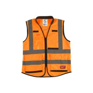 Milwaukee Premium Sichtbarkeit Weste, Orange, Größe L/XL - Arbeitsschutzkleidung