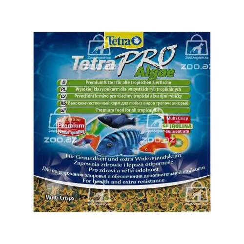 Tetra Pro Algae Multi Crisps Fischfutter für tropische Fische, 12g, mit Spirulina