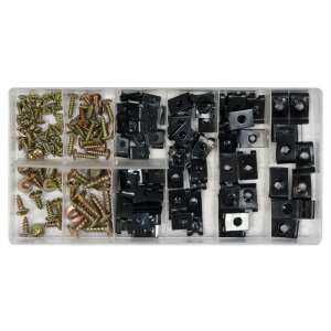 YATO 170-piece body screw and washer set, assortment of screws and U-clips - Tool Set
