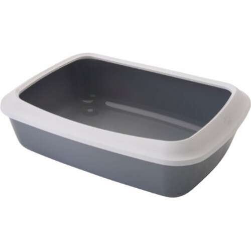 SAVIC Iriz 42 szürke-fehér peremes macska alomtálca