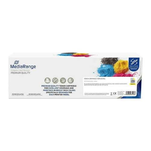 MediaRange tonerkazetta HP Color LaserJet Pro nyomtatókhoz, sárga, prémium minőség - MediaRange