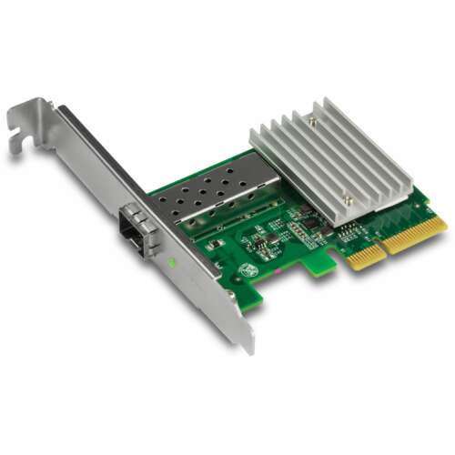 TRENDnet TEG-10GECSFP PCIe SFP+ hálózati kártya, ferde nézet