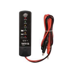 Tester akumulatora YATO 12V, tester akumulatora samochodowego, tester alternatora, tester napięcia akumulatora, tester napięcia akumulatora samochodowego, test akumulatora samochodowego, tester stanu akumulatora samochodowego, kontroler akumulatora samochodowego, kontroler akumulatora, narzędzie diagnostyczne akumulatora samochodowego - Ładowarka, kabel ładowarki i inne kable