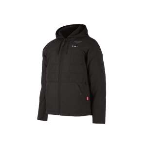 Jachetă încălzită Milwaukee M12™, negru, mărime L, cu glugă - Palton de lucru