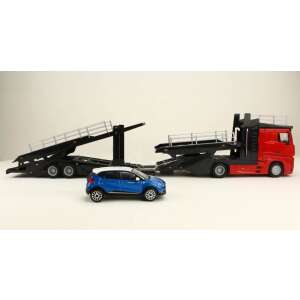 Bburago Mercedes-Benz autószállító fém modell Piros (1:43)