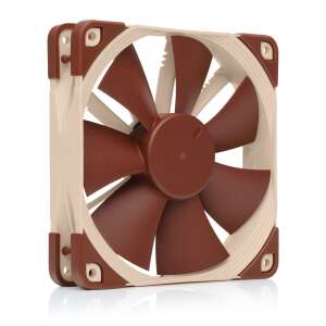 Noctua NF-F12 5V PWM 120mm Lüfter, braun und beige, schräge Ansicht - PC-Ventilator