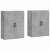 vidaXL 2 db betonszürke faliszekrény, 69,5x34x90 cm