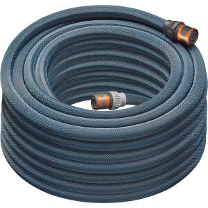 Gardena Liano Xtreme Textil locsolótömlő készlet 25m (3/4" / 19mm) - kék kerti tömlő narancssárga csatlakozókkal, feltekerve - Gardena