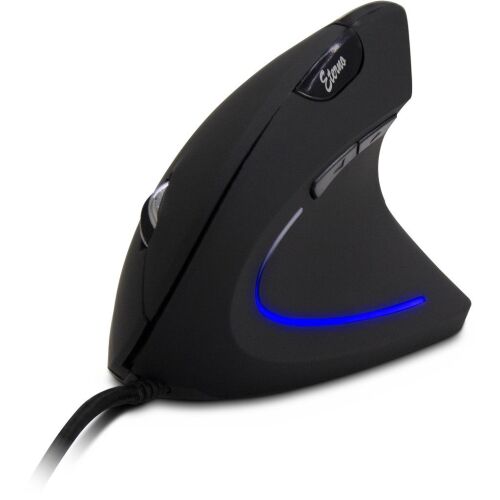 Inter-Tech KM-206WR Ergonomikus Vezetékes Egér - Fekete 116059656 - Inter-Tech