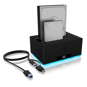 ICY BOX IB-127CL-U3 USB 3.2 Gen 1 (3.1 Gen 1) Type-B Negru (IB-127CL-U3) 141679094 - Docking stations