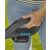 Close-up of Gardena SmallCut 23/18V P4A cordless grass trimmer handle and battery