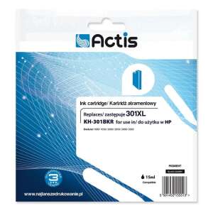 Actis HP 301XL fekete tintapatron, kompatibilis HP DeskJet 1000, 1050, 1510, 2000, 2050, 2510, 3000, 3050, 3054 nyomtatókkal - Actis
