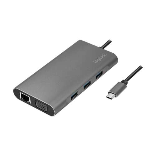 LogiLink UA0383 USB-C Dokkoló - 4K, Gigabit Ethernet, Több USB Port