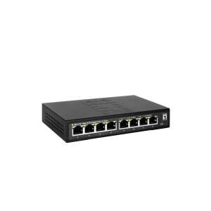 LevelOne GES-2108 мрежов суич Управляем L2 Gigabit Ethernet (10/100/1000) Черен (GES-2108) 72527475 - LevelOne Превключвател