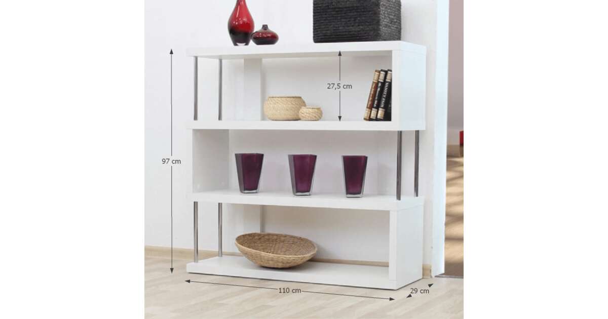 Curva white gloss shelving outlet unit