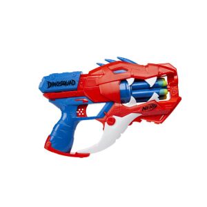 Nerf DinoSquad Raptor-Slash blaster angled view - Hasbro Toy Gun, Bullet