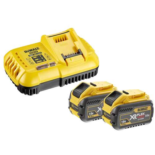 DeWalt DCB118X2-QW XR FlexVolt akkumulátor szett töltővel és két 54V 9Ah akkumulátorral