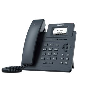 Telefon VoIP Yealink SIP-T31 - Vedere unghiulară cu afișaj - Echipamente VoIP