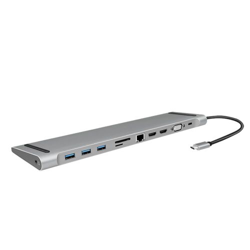 LogiLink - Univerzális USB-C Dokk - 11 Port - Alumínium 130984019