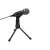 Equip 245341 Mini Stereo Desk Microphone, black, with stand, 3.5mm jack