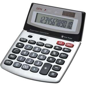 Calculator de birou Genie 10270 560 T, alimentare duală, afișaj cu 12 cifre - Genie