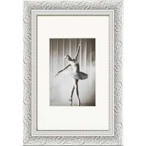 Fehér barokk képkeret fehér passe-partouttal, 36.8x47 cm, Walther CR040W - Walther