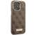 Guess 4G Logo Plate MagSafe iPhone 14 Pro Case, Brown, back view