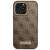 Guess 4G Logo Plate MagSafe iPhone 14 Pro Case, Brown, close-up