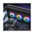 Thermaltake TH360 ARGB Sync V2 CPU-Wasserkühler, schwarz, in einem PC-Gehäuse installiert, Nahaufnahme