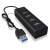 RaidSonic IcyBox USB 3.0 hub 4 porttal, fekete