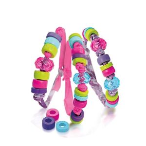 Sada na výrobu náramkov Crazy Chic En-Joy Bracelets Glee Clementoni s farebnými korálkami a stuhami - Hračky na výrobu šperkov