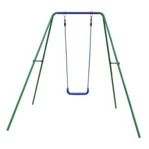 Zöld fém egy személyes hinta állvány, kerti hinta, udvari hinta - Kültéri hinta