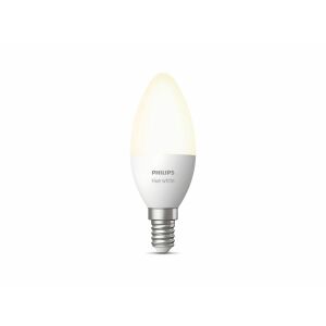 Осветена интелигентна крушка Philips Hue White Candle E14 - Лампи и осветление