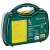 Tył zabawkowego zestawu narzędzi Bosch Ixolino II, zielona plastikowa walizka z żółtym uchwytem, zabawka dla dzieci