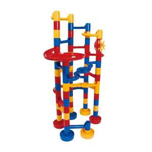 Galt Super Marble Run, jucărie colorată cu bile, construiește-ți propria pistă de bile, 60 de piese, include 8 bile