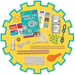 Galt STEM Bubble Lab, science kit for kids, includes bubble solution, glycerin, straws, balloon, and more - Galt