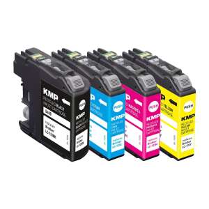 KMP újratölthető fekete, cián, magenta, sárga tintapatronok multipack Brother LC-123-hoz - Brother Tintapatron