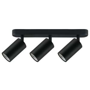 Maclean MCE453 czarny potrójny reflektor sufitowy lub ścienny, regulowane głowice - Reflektor